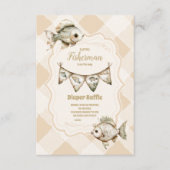 Little Fisherman Vist Diapper Raffle Informatiekaartje (Voorkant)