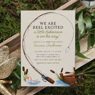 Little Fisherman Waterverf Adventure Baby shower Kaart
