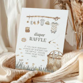 Little Fisherman Waterverf Gevist Luier Raffle Reclamebord Met Voetstuk