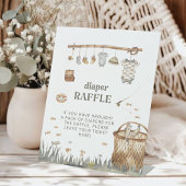 Little Fisherman Waterverf Gevist Luier Raffle Reclamebord Met Voetstuk