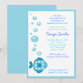 Little Fishing Ocean 5x7 Baby shower Invitation Kaart (Voorkant / Achterkant)
