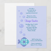 Little Fishing Ocean 5x7 Baby shower Invitation Kaart (Voorkant / Achterkant)