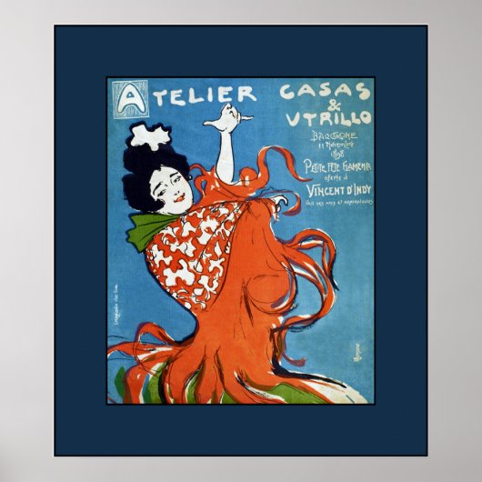 Little Flamenco Festival~Vincent D'Indy~Barcelona Poster (Voorkant)