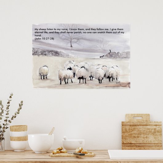 'Little Flock (Christelijk)' Print (Keuken)