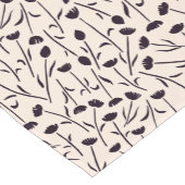 Little Flora Black Cream Korte Tafelloper (Hoek)