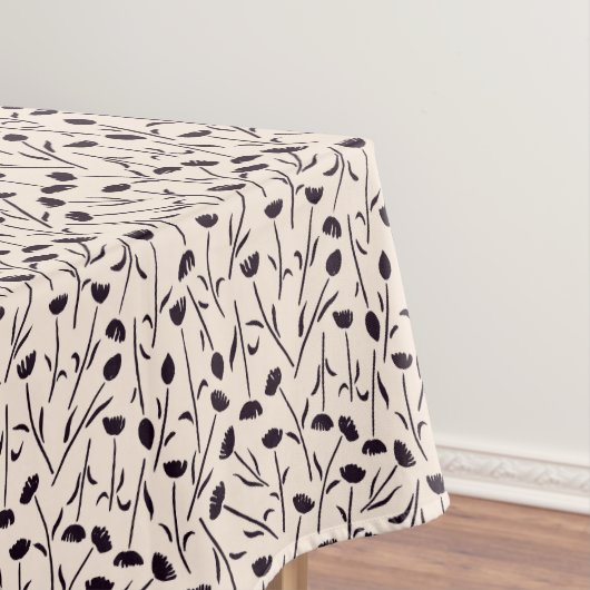 Little Flora Black Cream Tafelkleed (Voorbeeld)