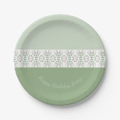 Little Floral Accenttern Pattern Papieren Bordje (Voorkant)