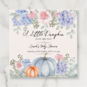 Little Floral Pumpkin Halloween Herfst Baby shower Bedankjes Labels (Voorkant)