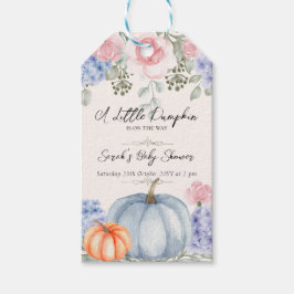 Little Floral Pumpkin Halloween Herfst Baby shower Cadeaulabel