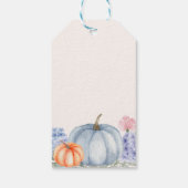 Little Floral Pumpkin Halloween Herfst Baby shower Cadeaulabel (Achterkant)