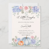 Little Floral Pumpkin Halloween Herfst Baby shower Kaart (Voorkant)