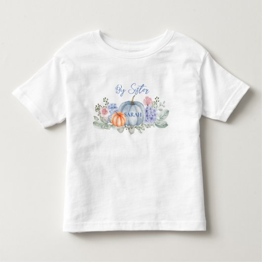 Little Floral Pumpkin Halloween Herfst Baby shower Kinder Shirts (Voorkant)