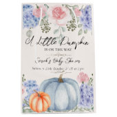 Little Floral Pumpkin Halloween Herfst Baby shower Medium Cadeauzakje (Voorkant)