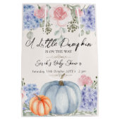 Little Floral Pumpkin Halloween Herfst Baby shower Medium Cadeauzakje (Achterkant)