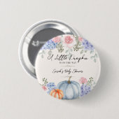 Little Floral Pumpkin Halloween Herfst Baby shower Ronde Button 5,7 Cm (Voorkant /achterkant)