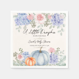 Little Floral Pumpkin Halloween Herfst Baby shower Servet