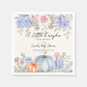 Little Floral Pumpkin Halloween Herfst Baby shower Servet