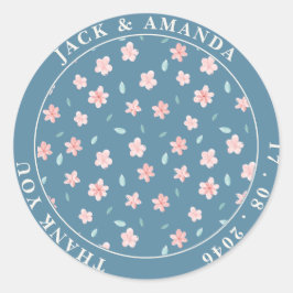 Little Flower Blue Chic Wedding stickers