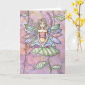 Little Flower Fairy Blank Notecard Kaart (Gele Bloem)