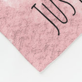 Little Flower Pink Rose St. Therese Fleece Deken (Hoek)