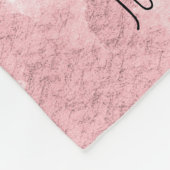 Little Flower Pink Rose St. Therese Fleece Deken (Hoek)