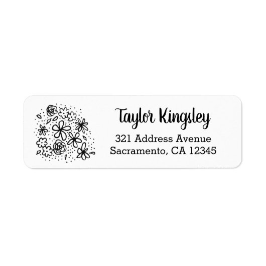 Little Flowers Return Address Labels (Voorkant)