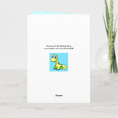 Little Foot Dinosaur Birthday Wenskaart Kaart (Achterkant)