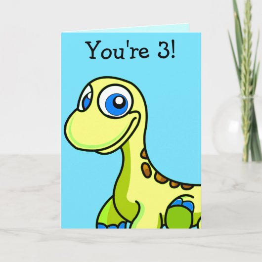 Little Foot Dinosaur Birthday Wenskaart Kaart (Voorkant)