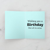 Little Foot Dinosaur Birthday Wenskaart Kaart (Binnen)