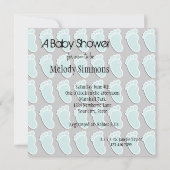 Little Footprints Baby shower Kaart (Achterkant)