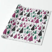 Little Forest Bourgondië-groen inpakpapier (Uitgerold)