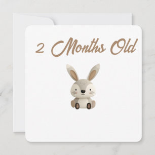 Little Forest Friends Baby Mijlpaalkaart – 2 Maand Feestdagenkaart