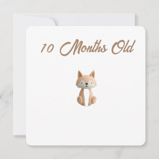 Little Forest Friends Baby Milestone Card –10 Mont Feestdagenkaart