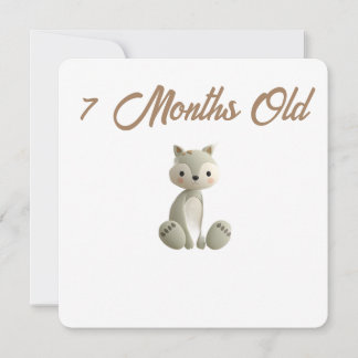 Little Forest Friends Baby Milestone Card – 7 Mont Feestdagenkaart