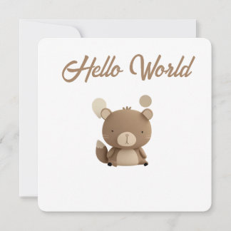 Little Forest Friends Baby Milestone Card – Hello  Feestdagenkaart