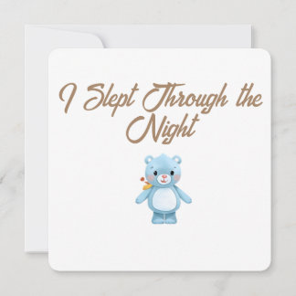 Little Forest Friends Baby Milestone Card –I Slept Feestdagenkaart
