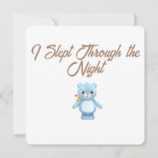 Little Forest Friends Baby Milestone Card –I Slept Feestdagenkaart (Voorkant)