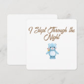 Little Forest Friends Baby Milestone Card –I Slept Feestdagenkaart (Voorkant / Achterkant)