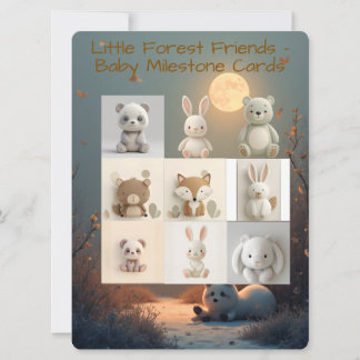 Little Forest Friends Baby Milestone Cards – Compl Feestdagenkaart