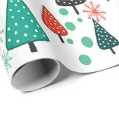 Little Forest Groen-Sinaasappel inpakpapier (Rol Hoek)