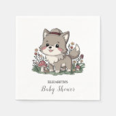 Little Forest Wolf Baby shower Servet (Voorkant)