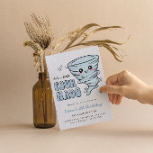 Little Fournado Blue Tornado 4e verjaardag Kaart