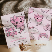 Little Fournado Pink Tornado 4th Birthday Kaart