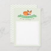 Little Fox Advice Kaart Baby shower Game (Voorkant / Achterkant)