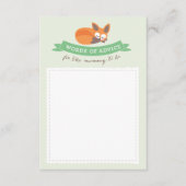 Little Fox Advice Kaart Baby shower Game (Voorkant)