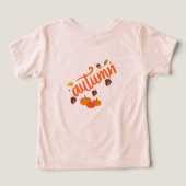 Little Fox & Autumn Leaves Baby T-shirt (Design achterkant)