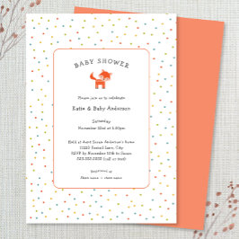 Little Fox Baby shower Invitation Bedankkaart