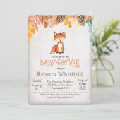 Little Fox Baby shower Invitation Kaart (Staand voorkant)