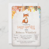 Little Fox Baby shower Invitation Kaart (Voorkant)