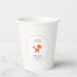 Little Fox baby shower Papieren Bekers